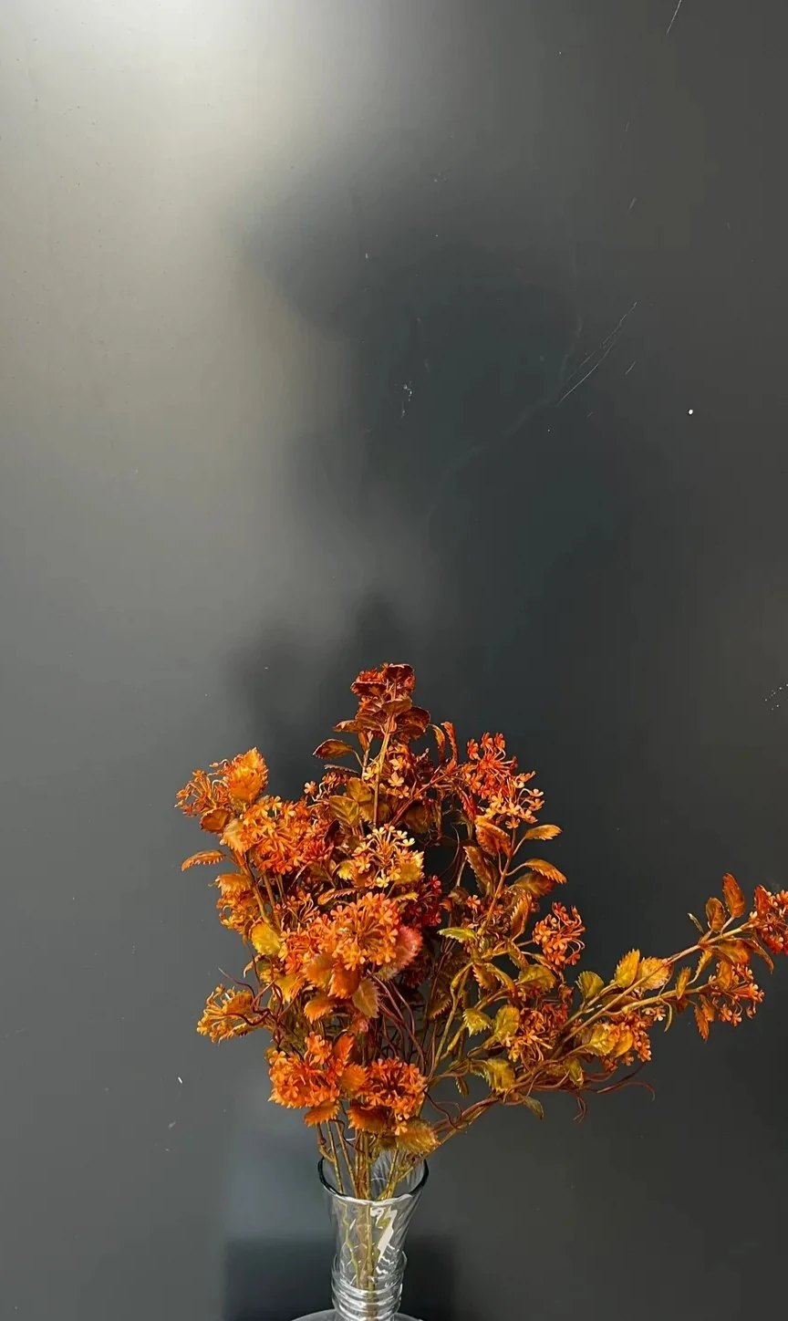 Yapay Aranjman Kahverengi-Turuncu Bitki 54cm