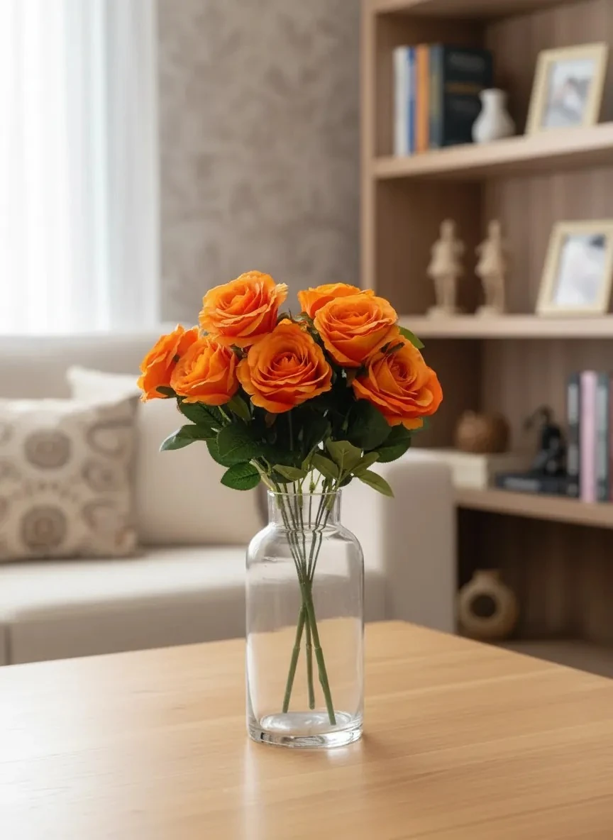 Yapay Demet Gül Turuncu 7li