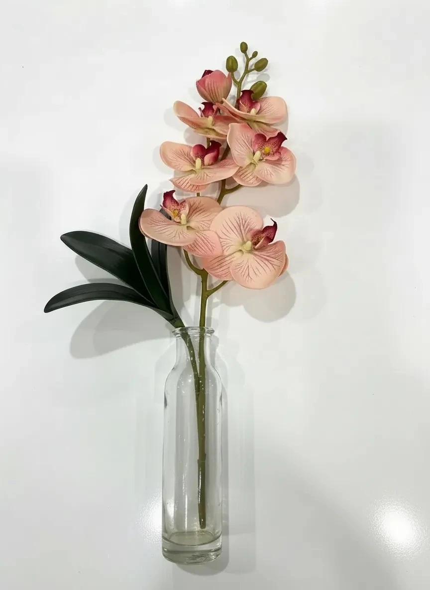 Yapay Islak Dokunuşlu 1.Kalite  Luxury Somon Orkide 82cm