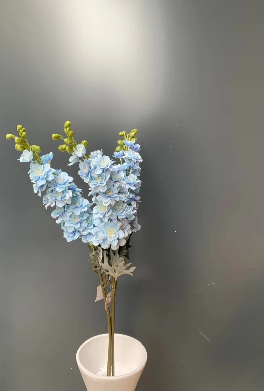 Yapay Çiçek Tek Dal Mavi Şebboy 83Cm