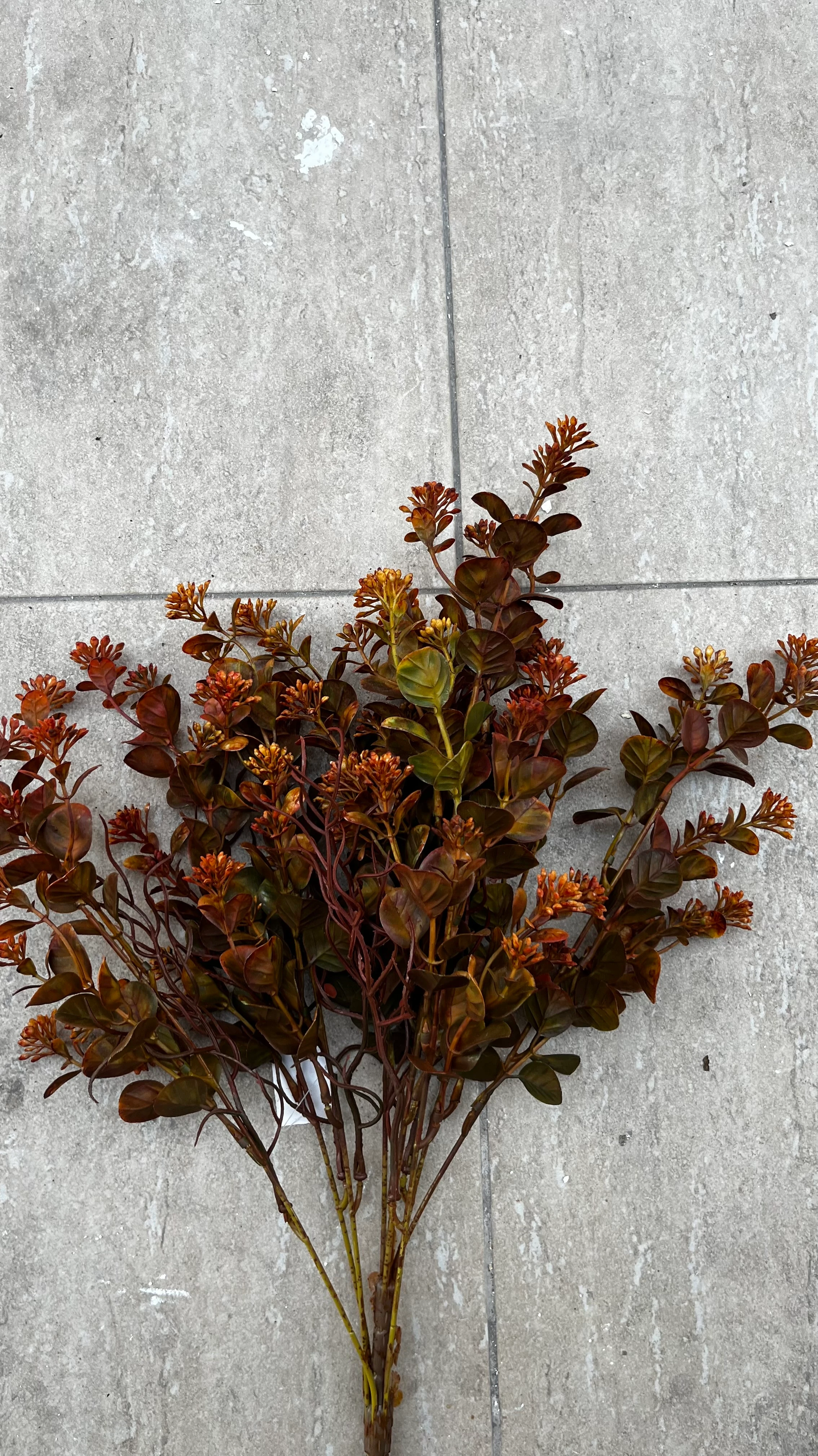 Yapay Aranjman Bitki Turuncu-Kahverengi 54cm