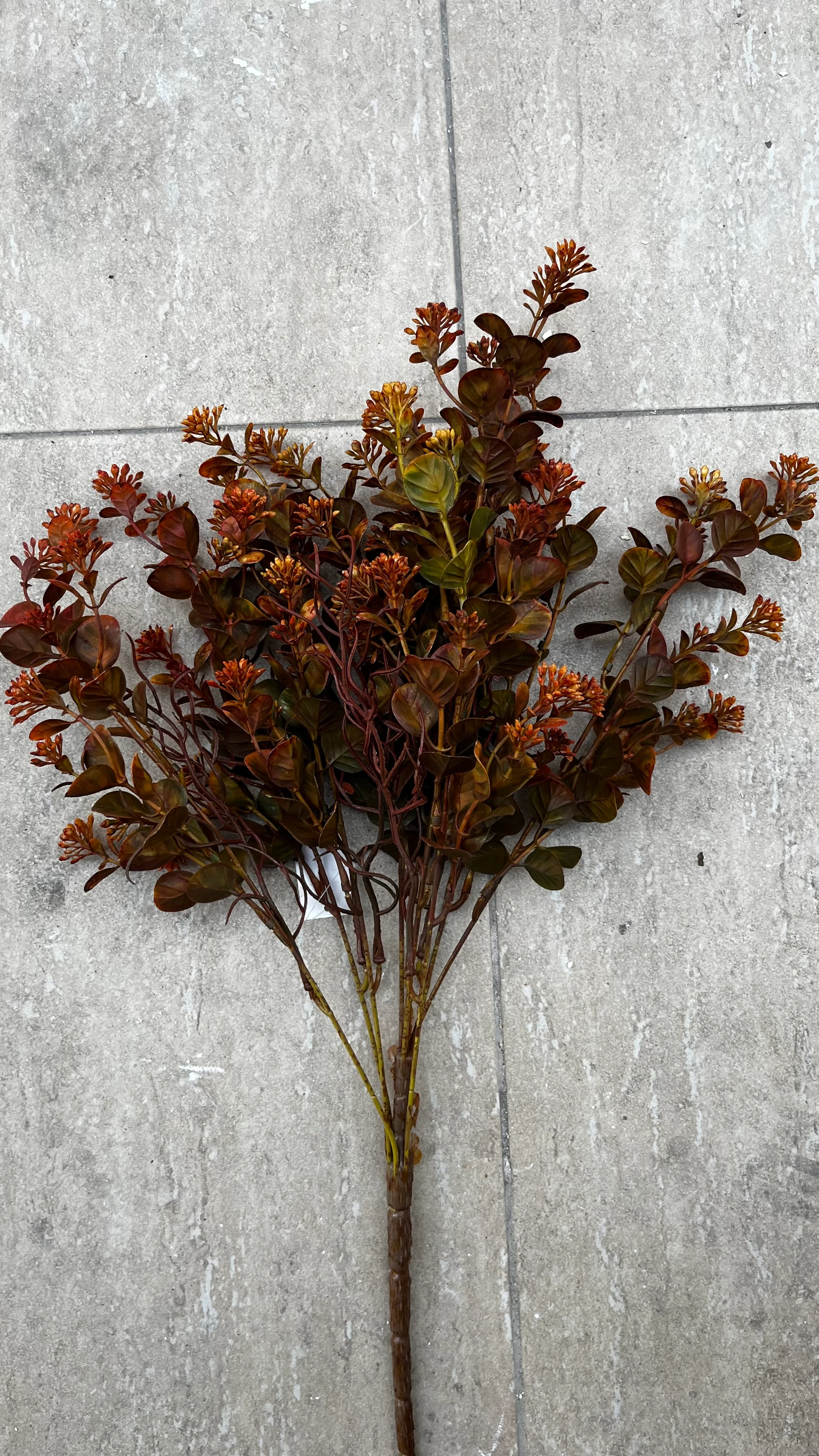 Yapay Aranjman Bitki Turuncu-Kahverengi 54cm