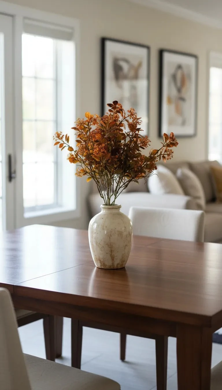 Yapay Aranjman Bitki Turuncu-Kahverengi 54cm