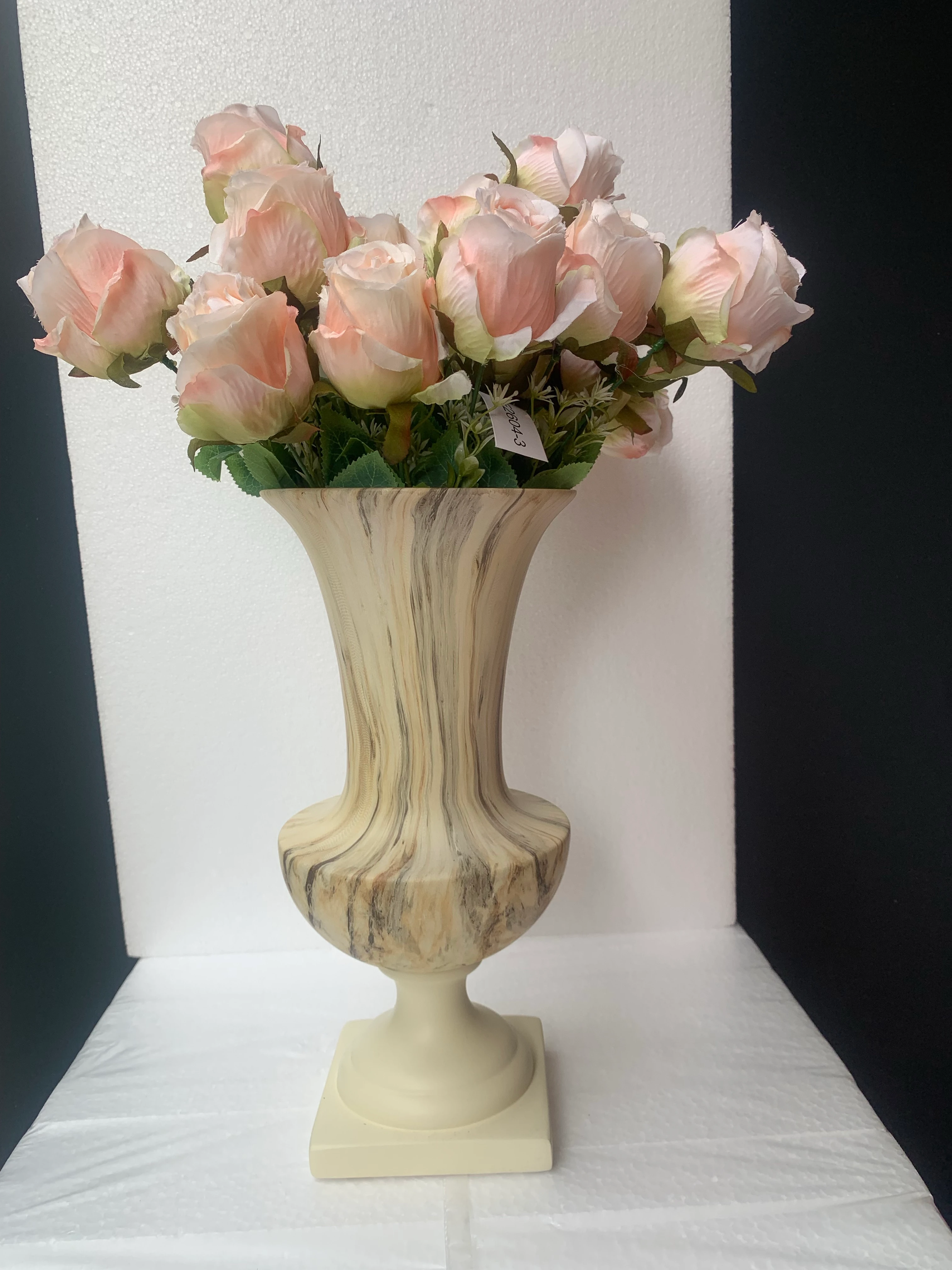 Yapay Çiçek Demet Tomurcuk Gül Somon Renk 7li