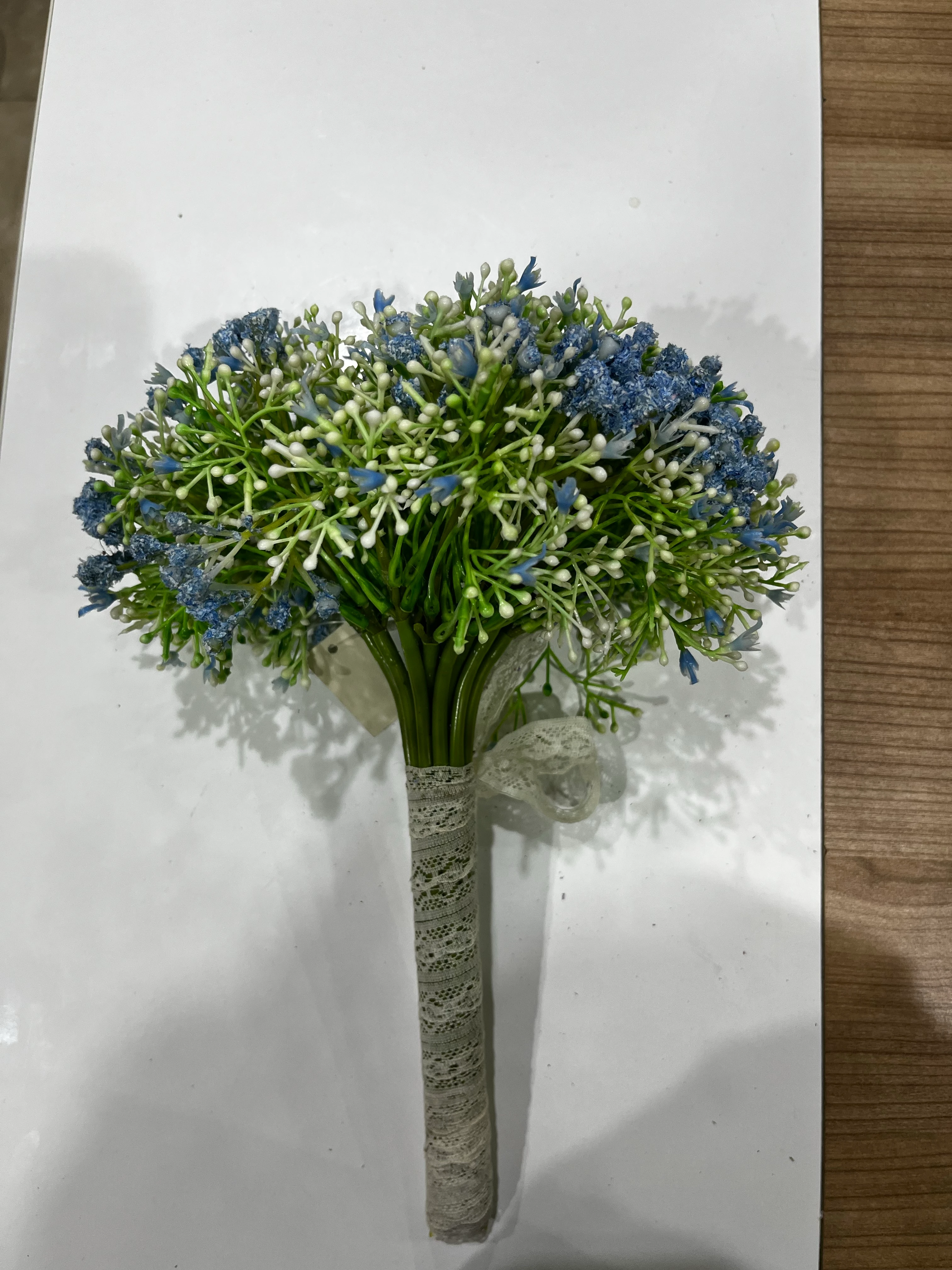 Yapay Mavi Gelin Çiçeği Cipso 