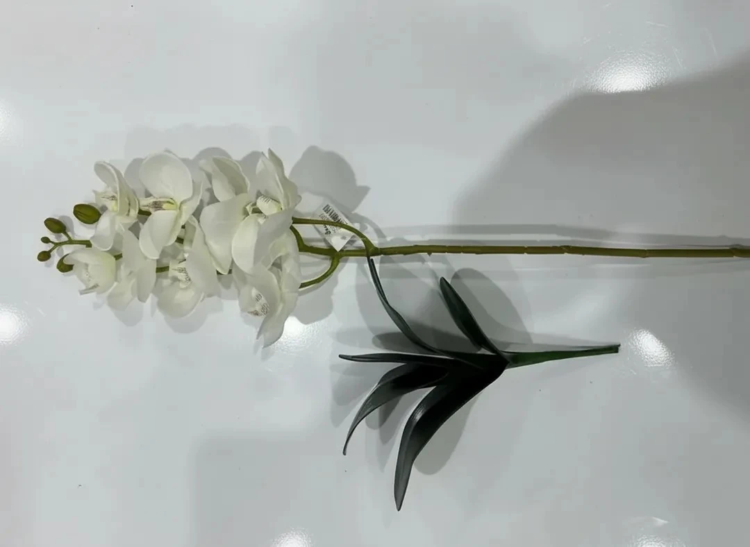 Yapay Islak Dokunuşlu 1.Kalite Luxury Beyaz Orkide 82cm