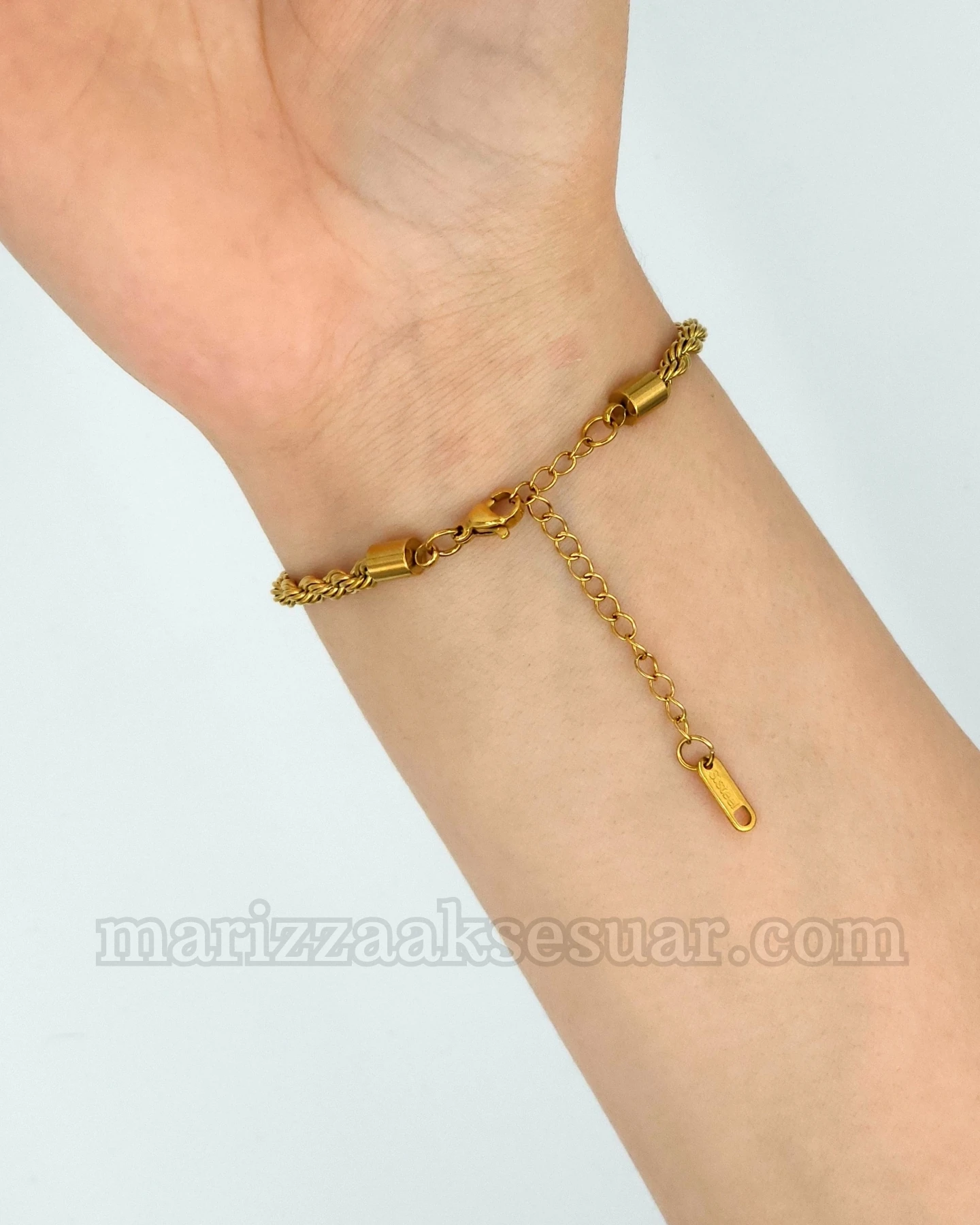 Yoncalı Fanus Burgu Zincir Çelik Bileklik