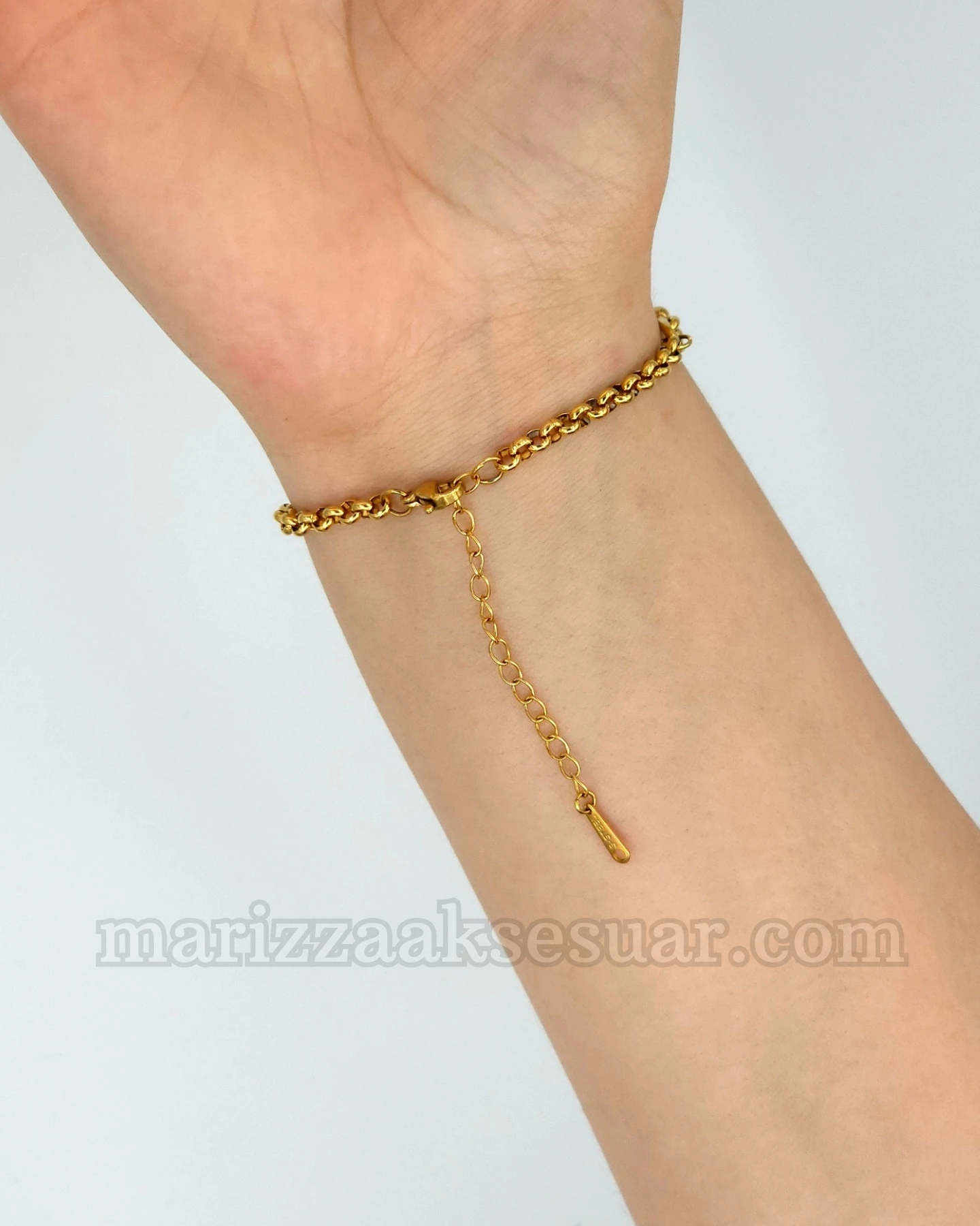 Çeyrek Uyumlu TFNY Model Nazarlı Çelik Bileklik