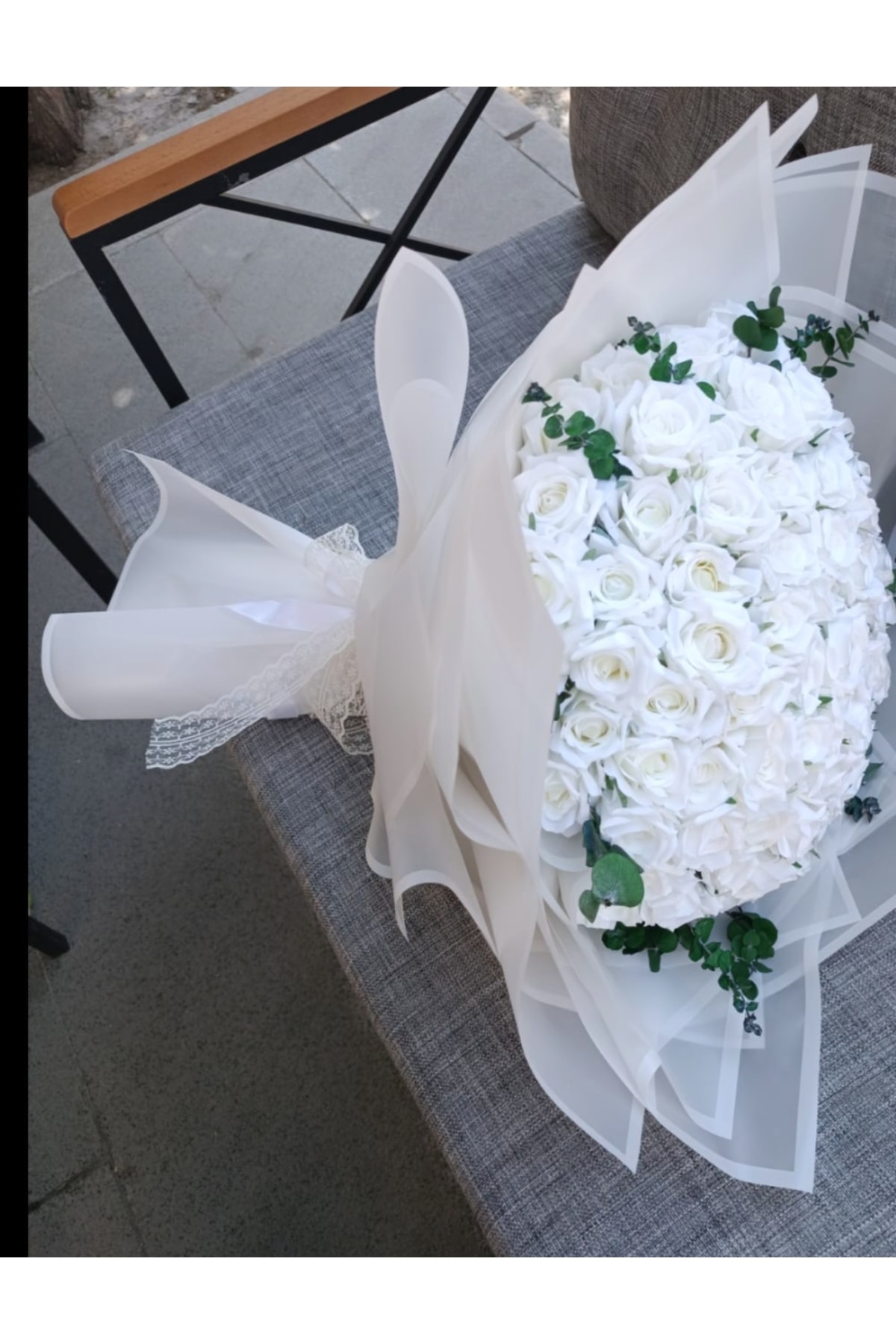 50 Beyaz Gül Isteme Buketi