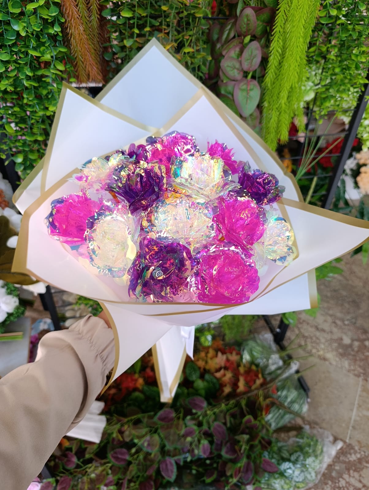 Renkli Sonsuzluk Gülü Hediyelik