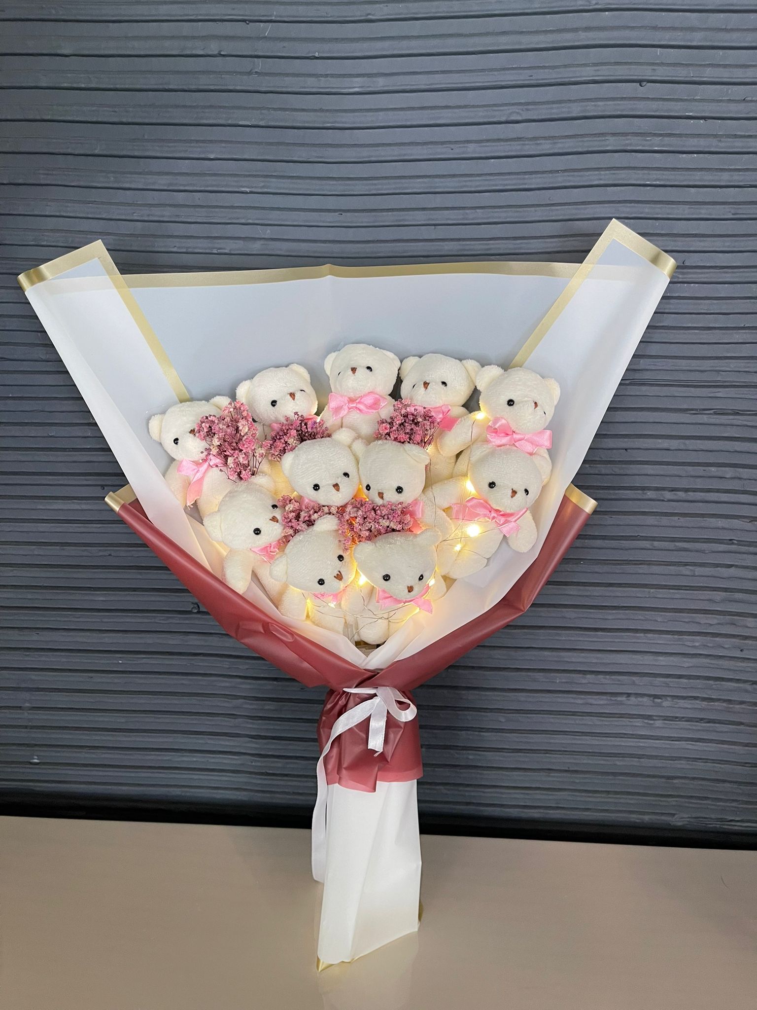 11'li Ledli Ayıcık Buketi