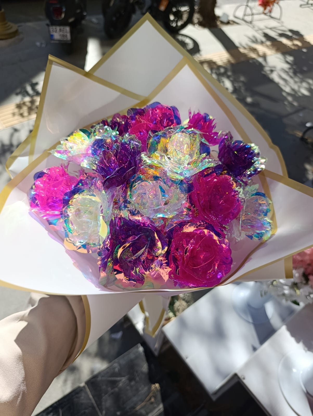 Renkli Sonsuzluk Gülü Hediyelik