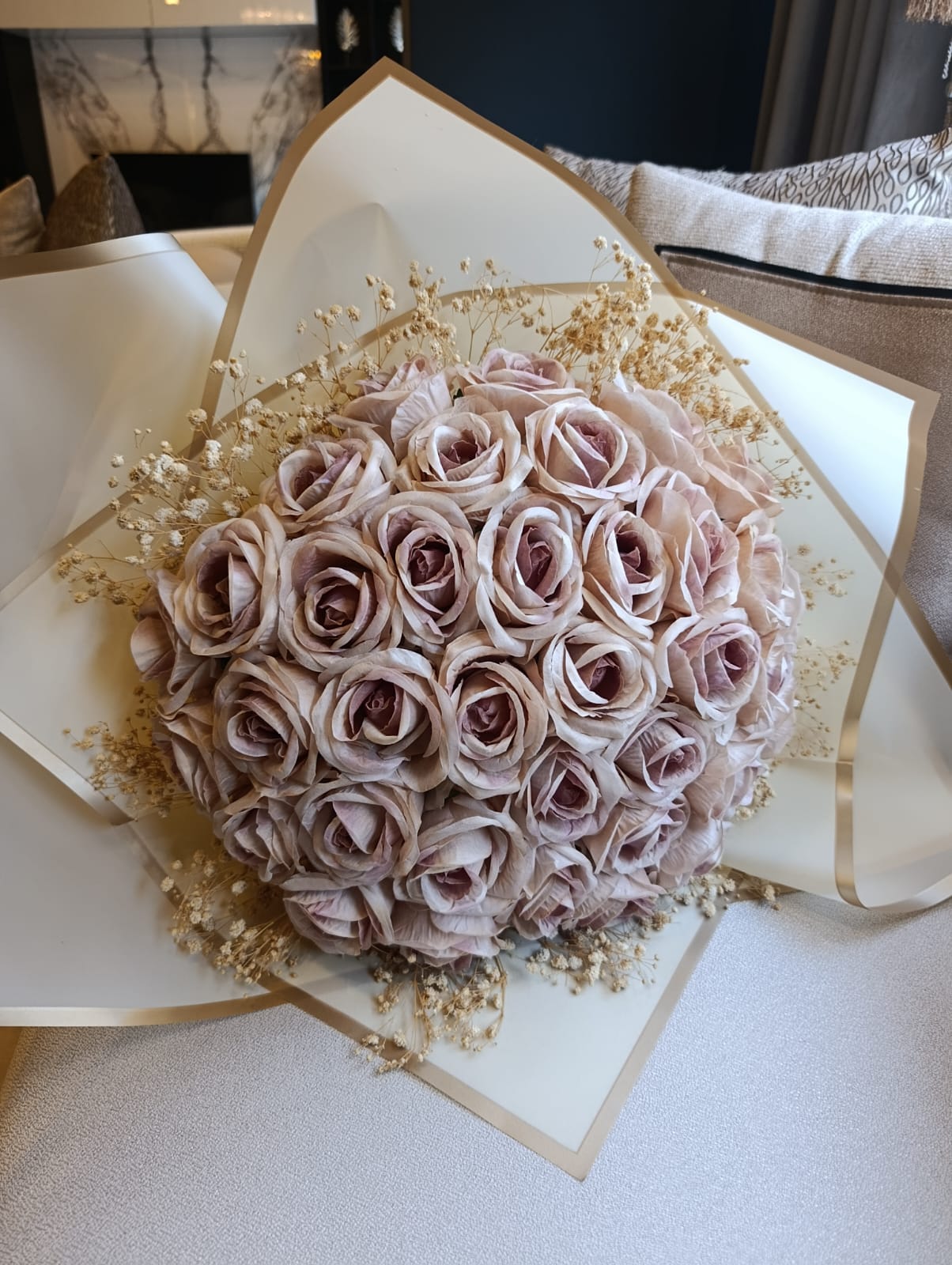 Kahve & Bej Gül İsteme Buketi