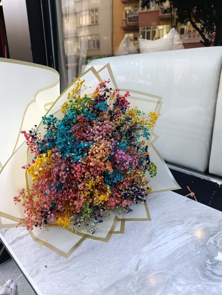 Renkli Cipso İsteme Buketi 