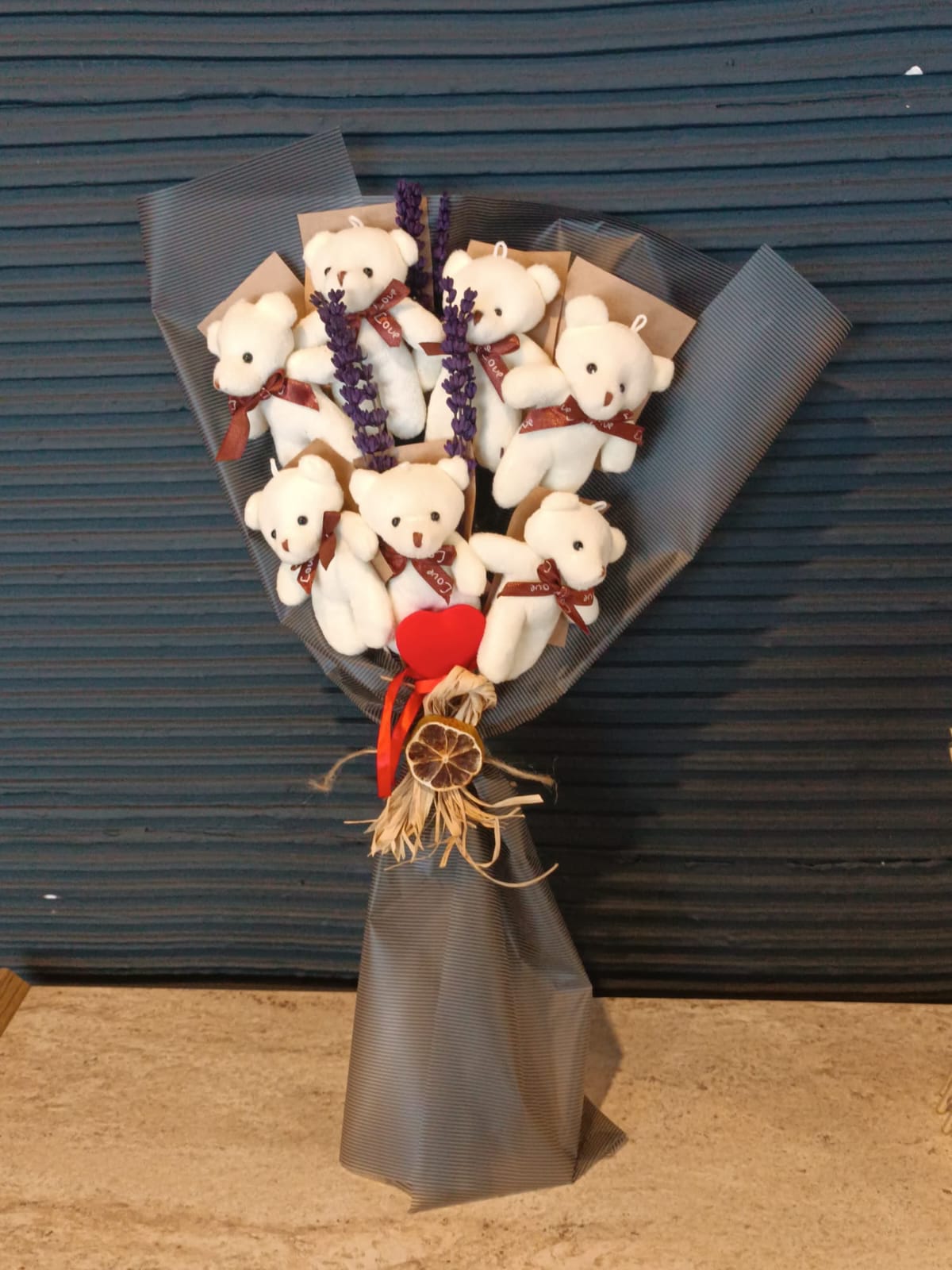 Lavantalı Ayıcık Buketi Hediyelik