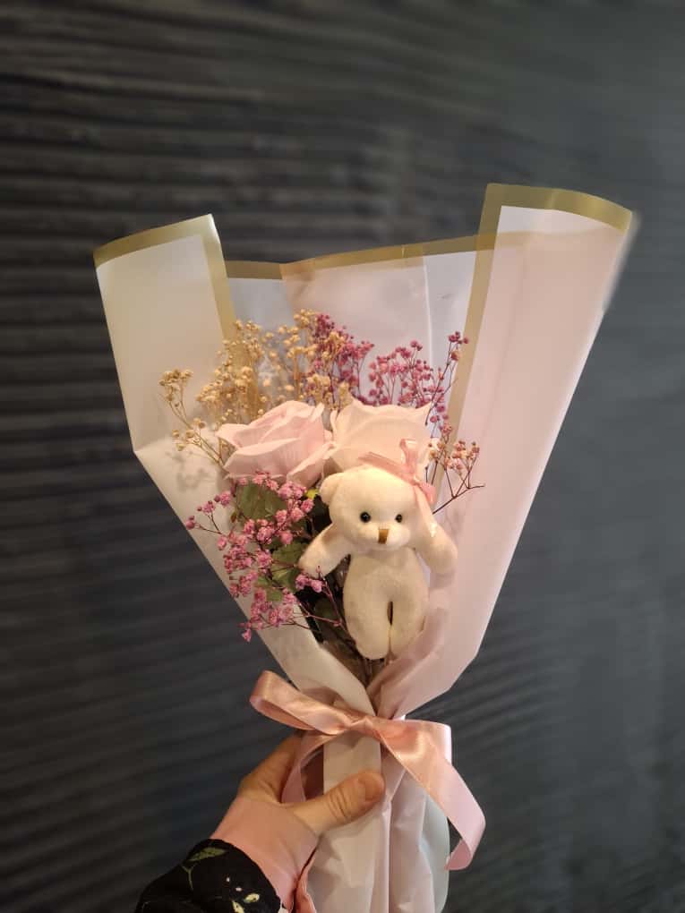 Ayıcıklı Gül Buketi Hediyelik 