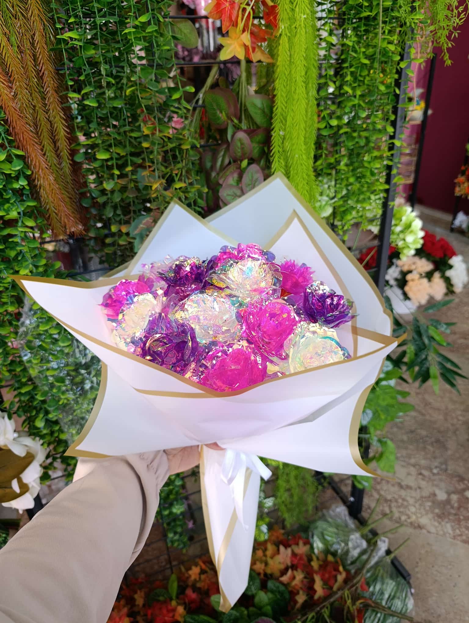 Renkli Sonsuzluk Gülü Hediyelik