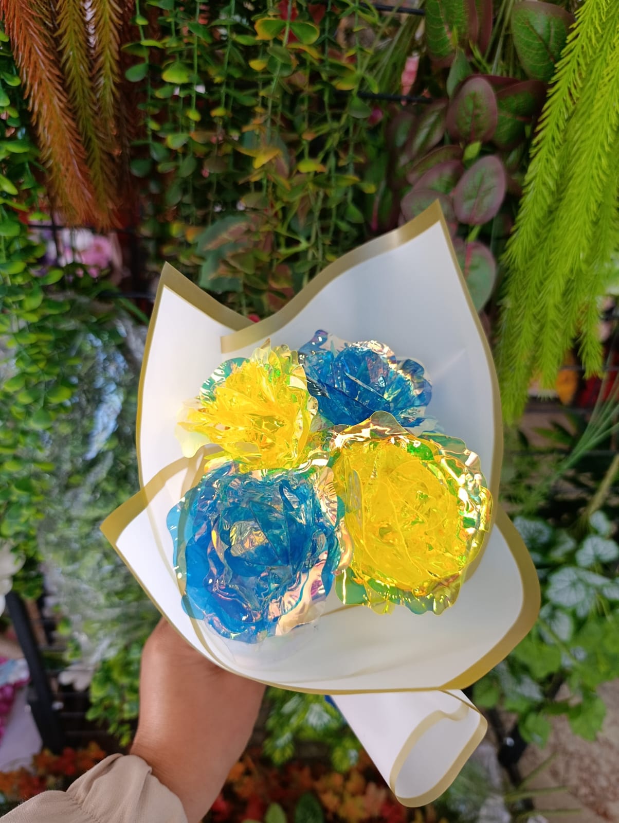 Sarı & Lacivert Sonsuzluk Gülü Hediyelik