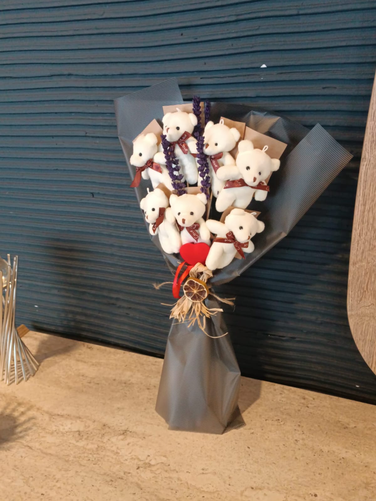 Lavantalı Ayıcık Buketi Hediyelik