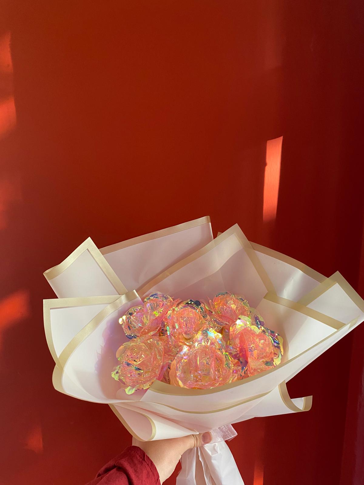 Hediyelik Pembe Sonsuzluk Gülü