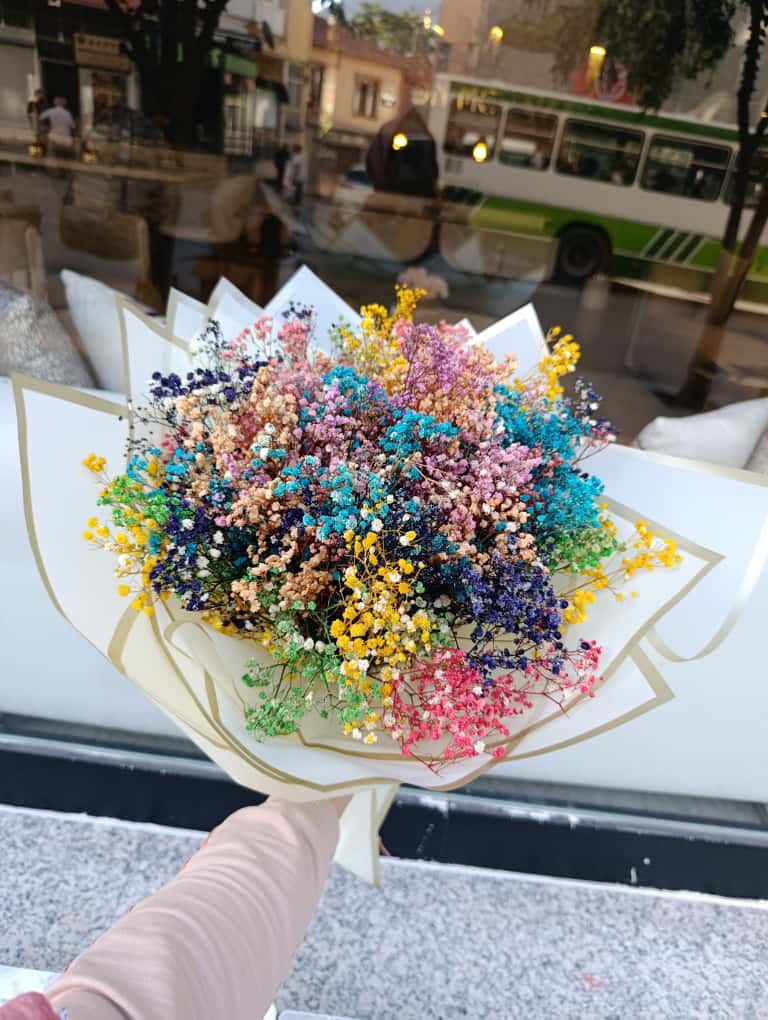 Renkli Cipso İsteme Buketi 