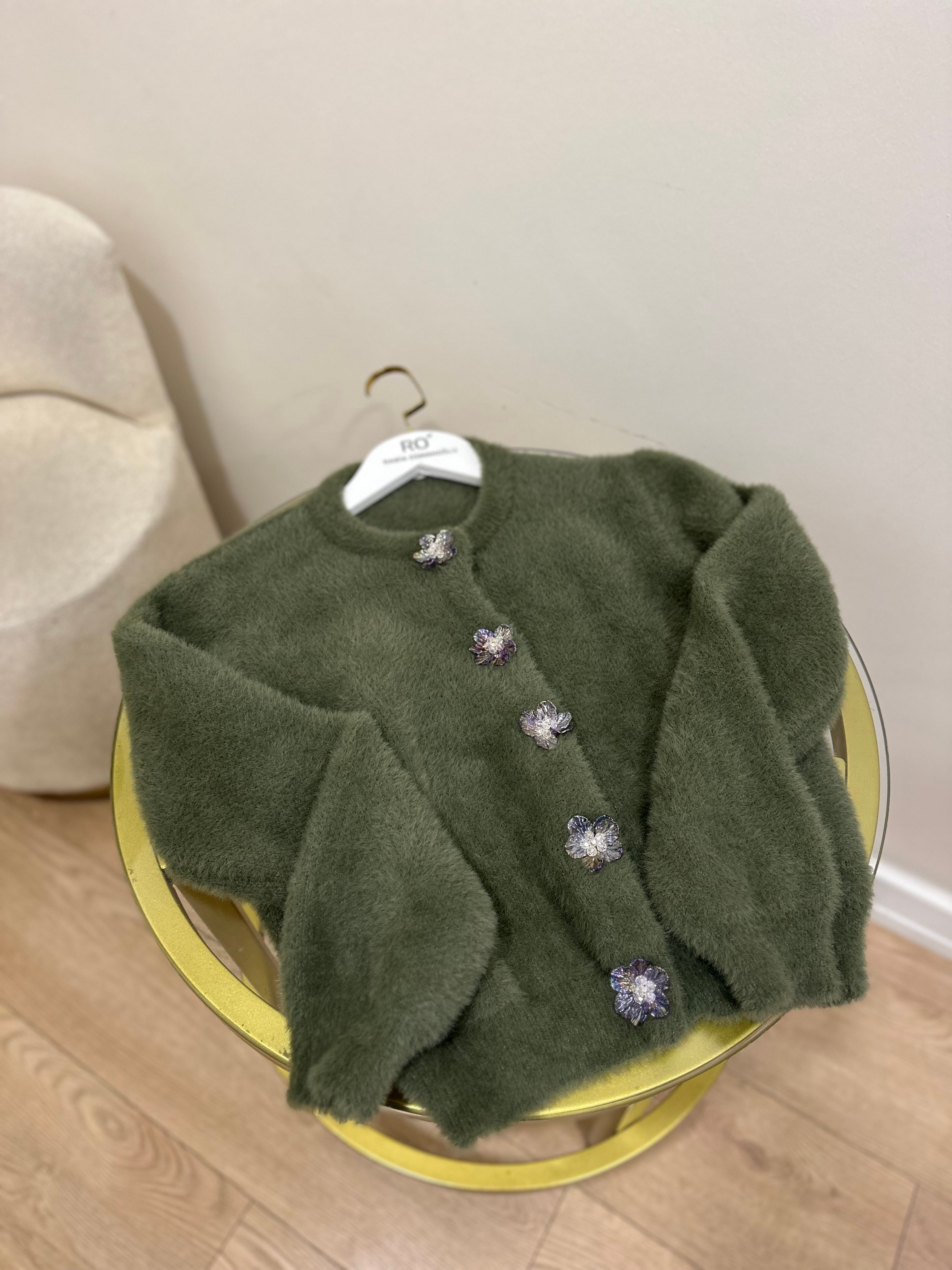 Lilyum Angora Hırka Haki