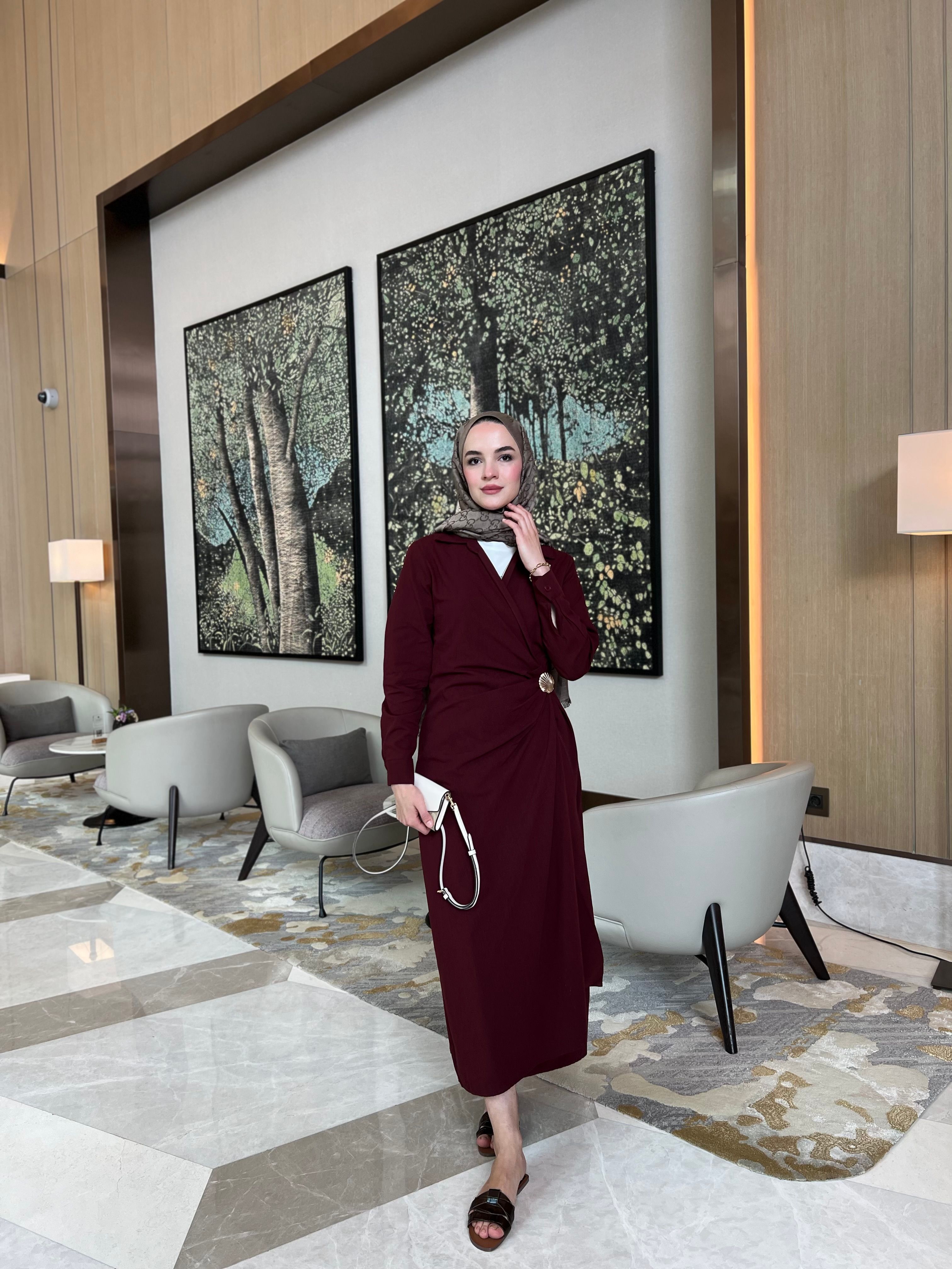 Mercan Elbise Bordo