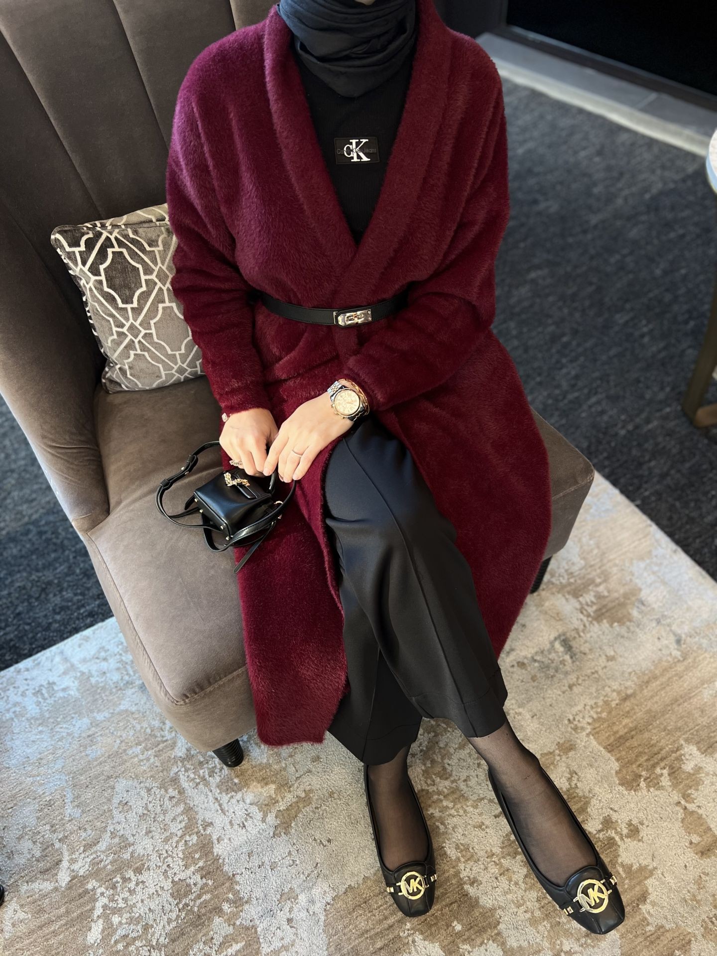 Angora Hırka Bordo