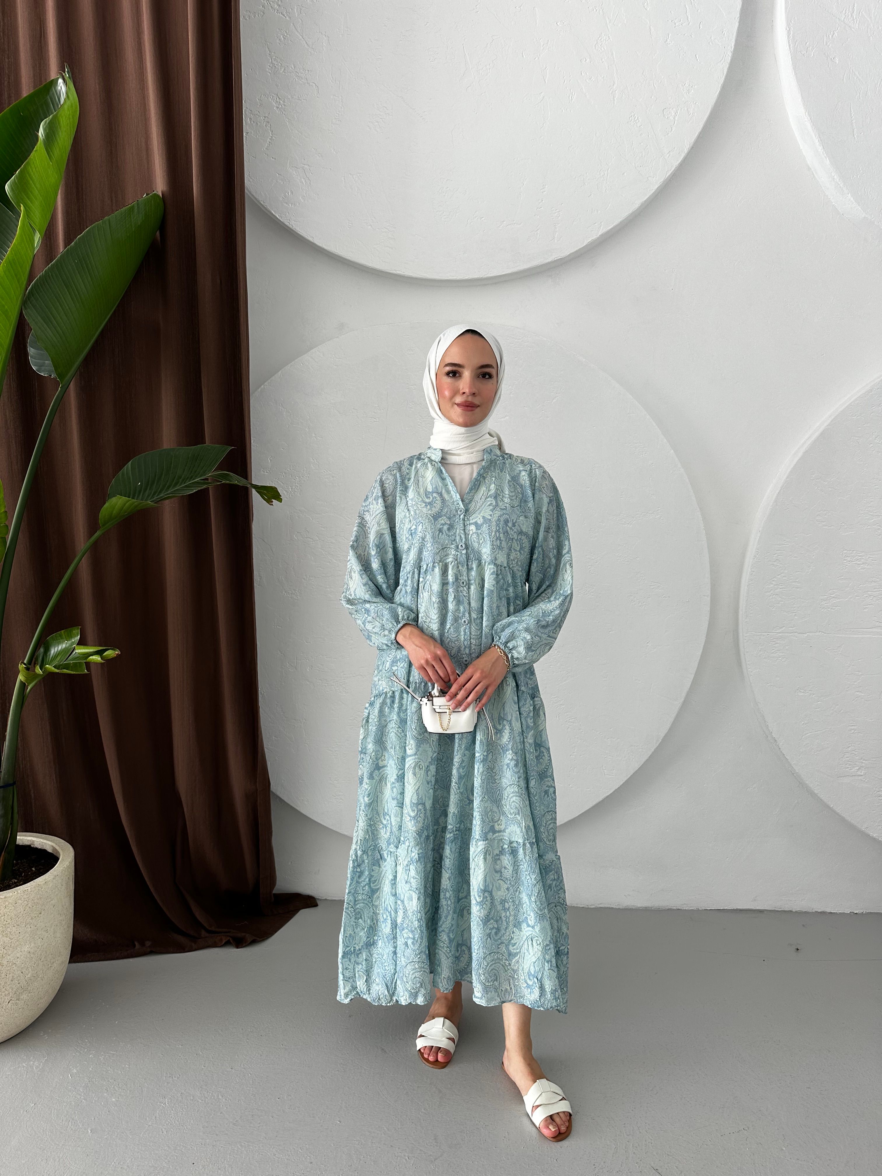 Royal Elbise Açık Turkuaz