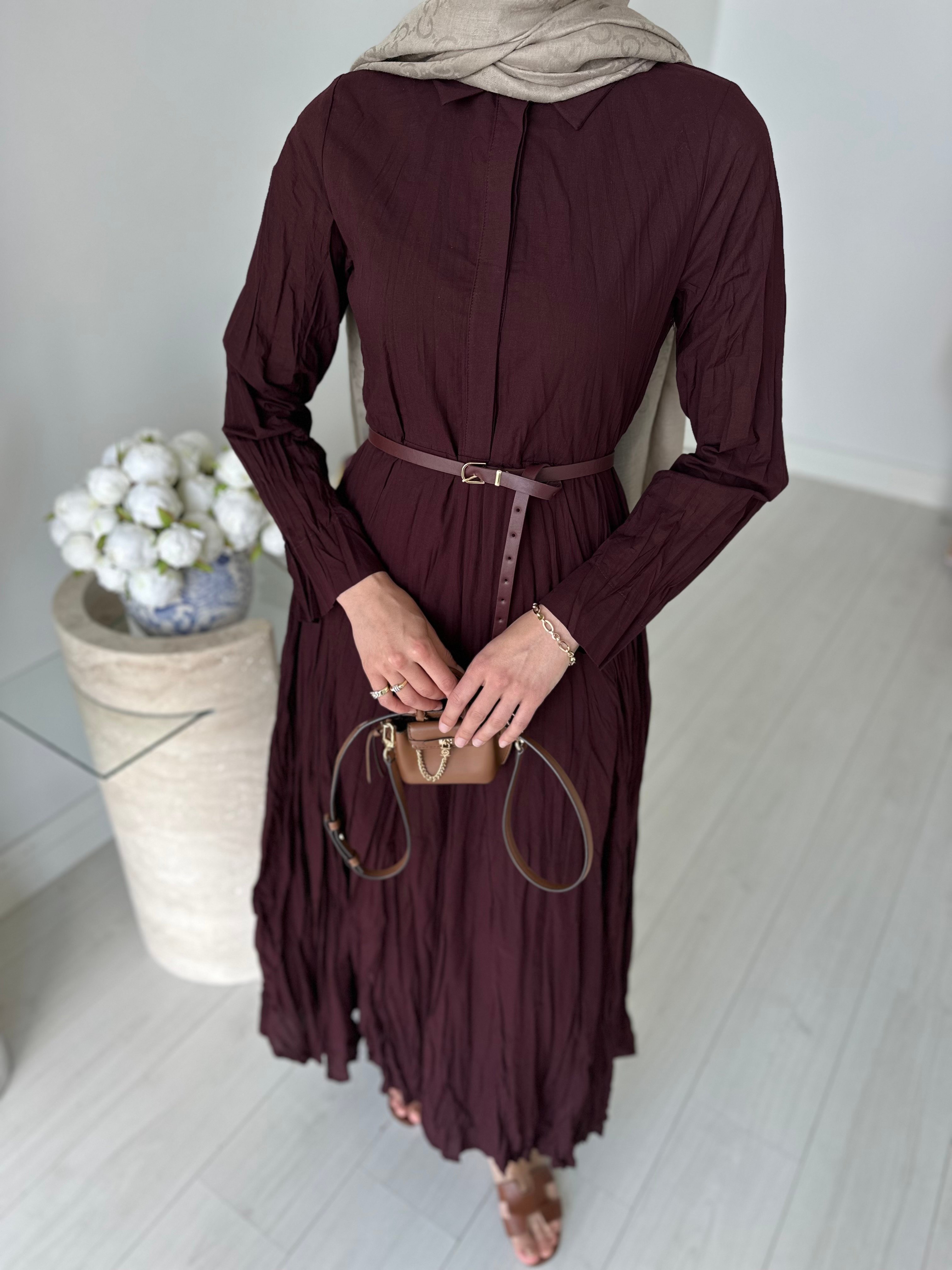 Mesa Pamuk Elbise Bordo