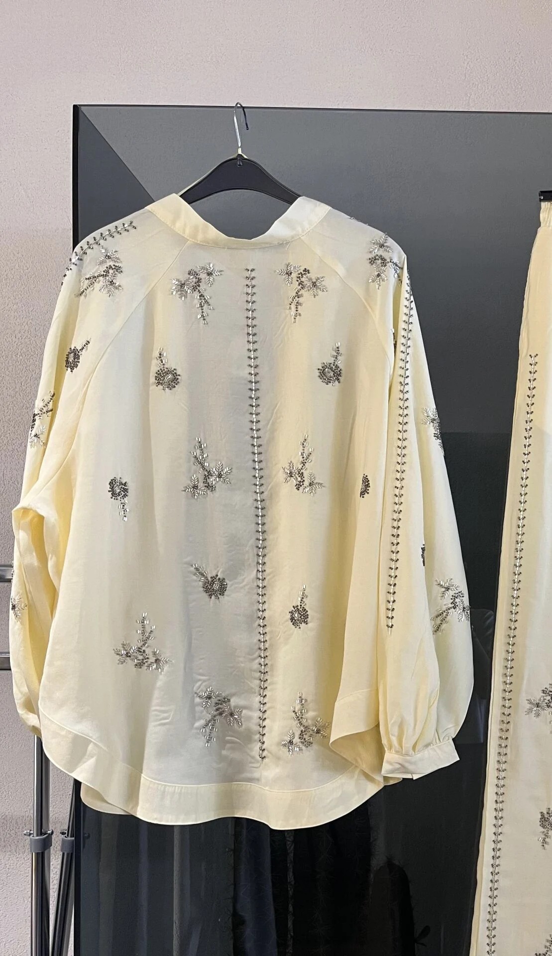 İşlemeli Kimono Sarı