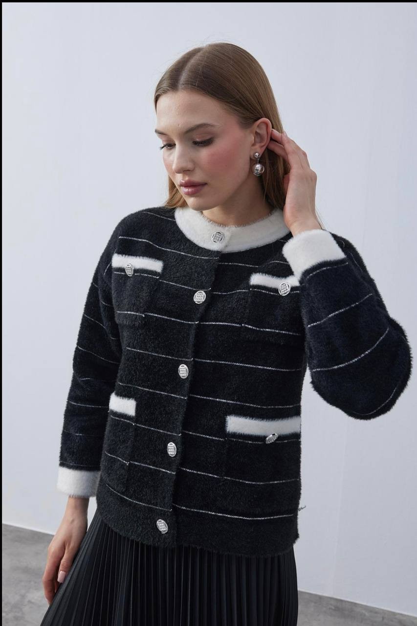 Emma Angora Hırka Siyah