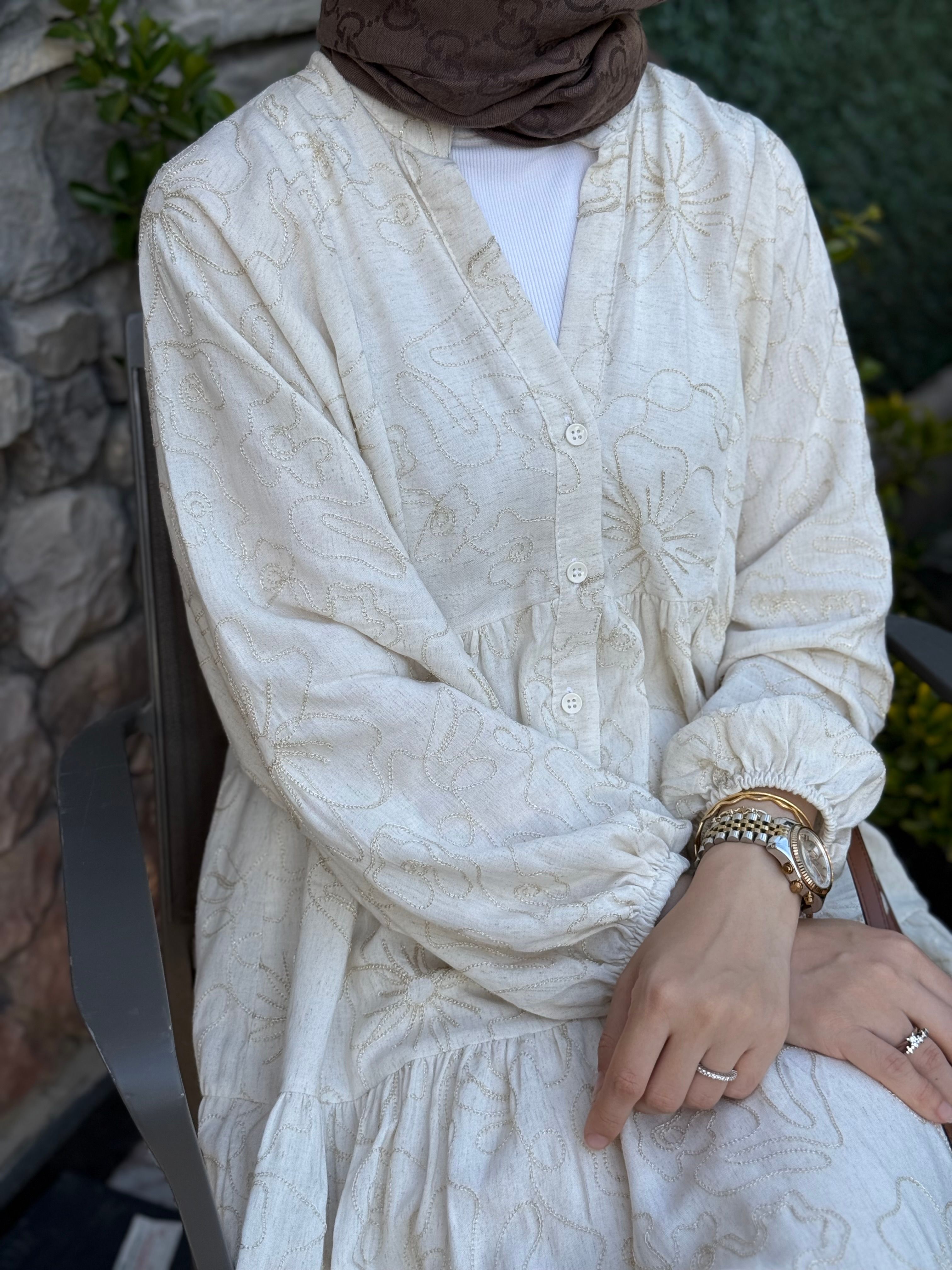 Efil Nakışlı Elbise 