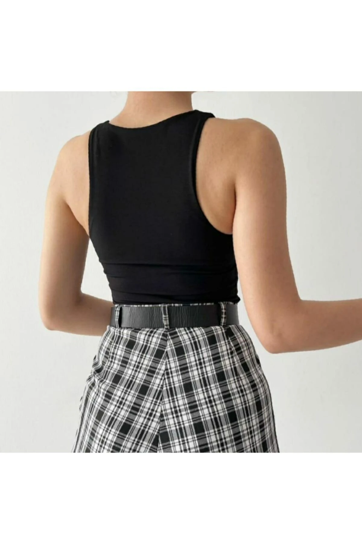 Siyah Çift Astarlı Bodysuit