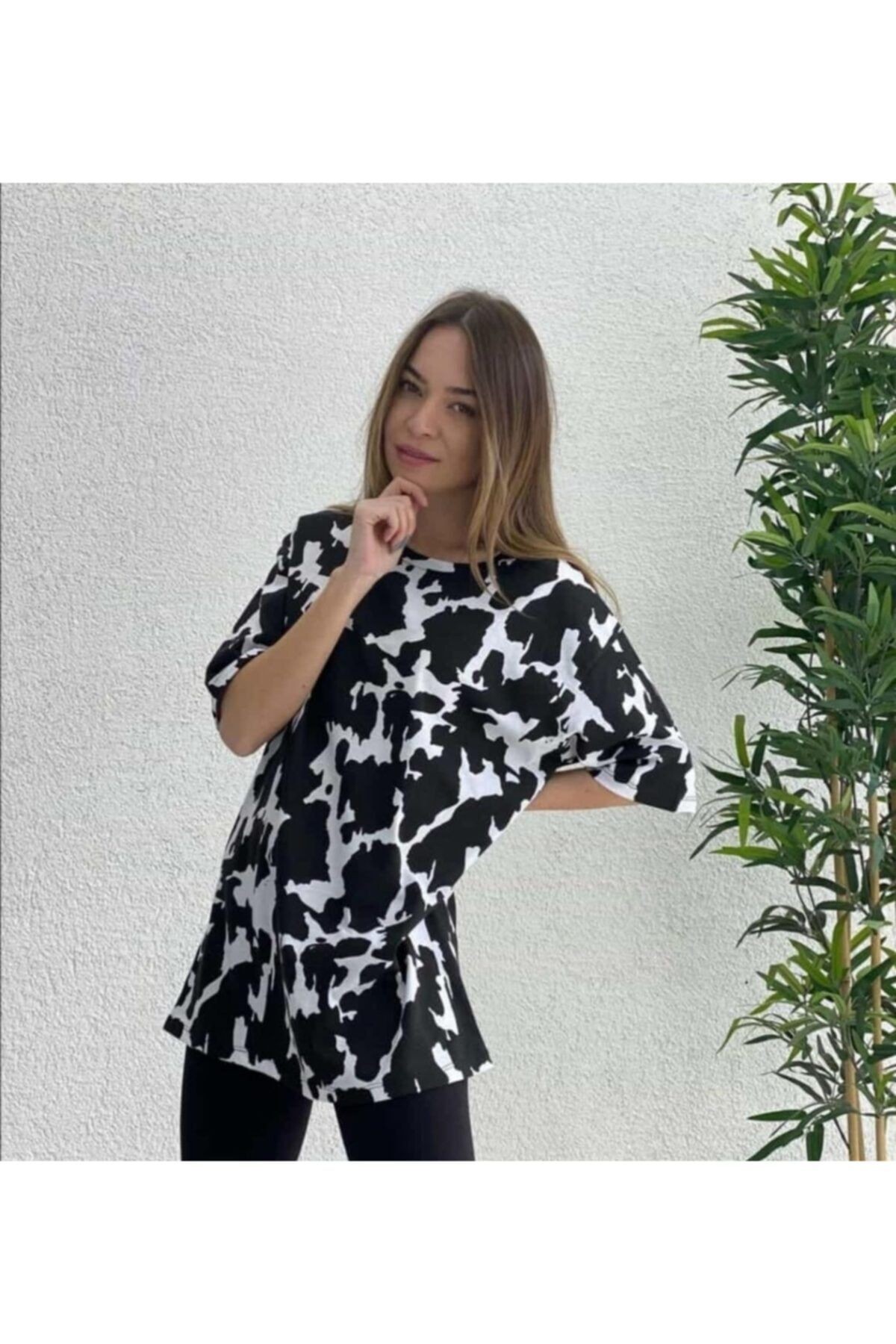 Kadın Siyah Dalmaçyalı Tshirt