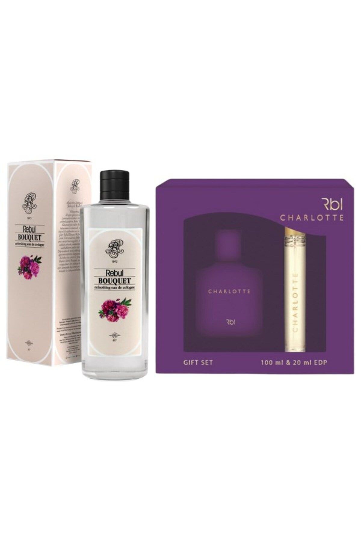 Charlotte Parfüm 100 ml | Kalem Parfüm 20 ml + Kolonya Bouquet 250 ml Özel Set
