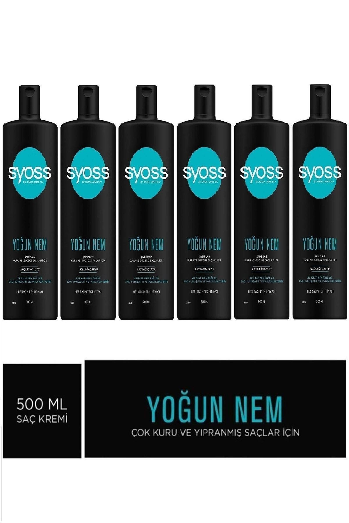 Yoğun Nem Kuru Ve Güçsüz Saçlar Için Şampuan 500 Ml X 6 Adet ( Koli )