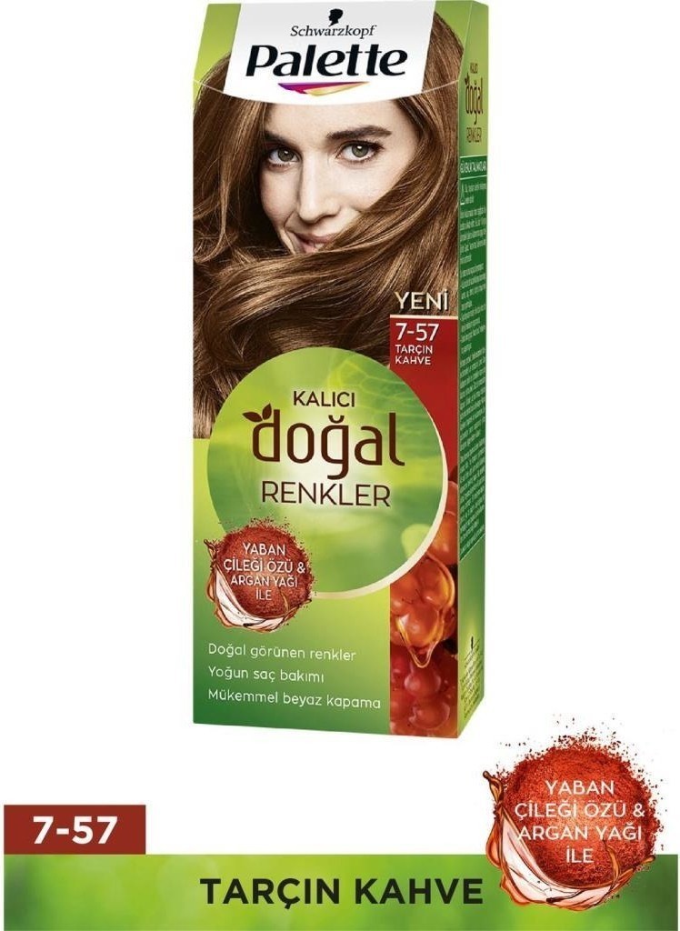 Palette Kalıcı Doğal Renkler 7-57 Tarçın Kahve Saç Boyası