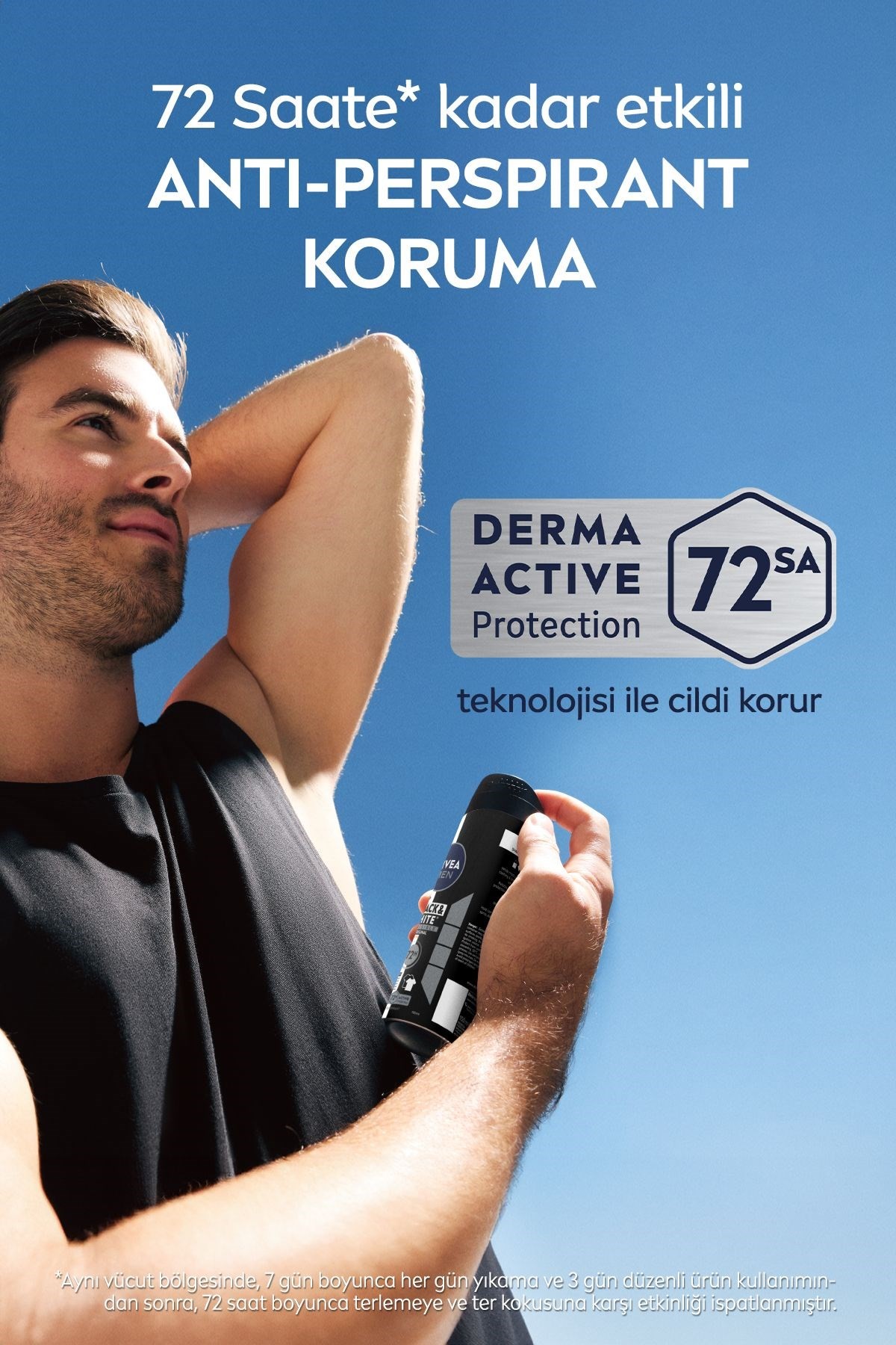 Nivea Men Erkek Sprey Deodorant Black&white Invisible Original 200ml, 72 Saat Anti-perspirant Ter Ko