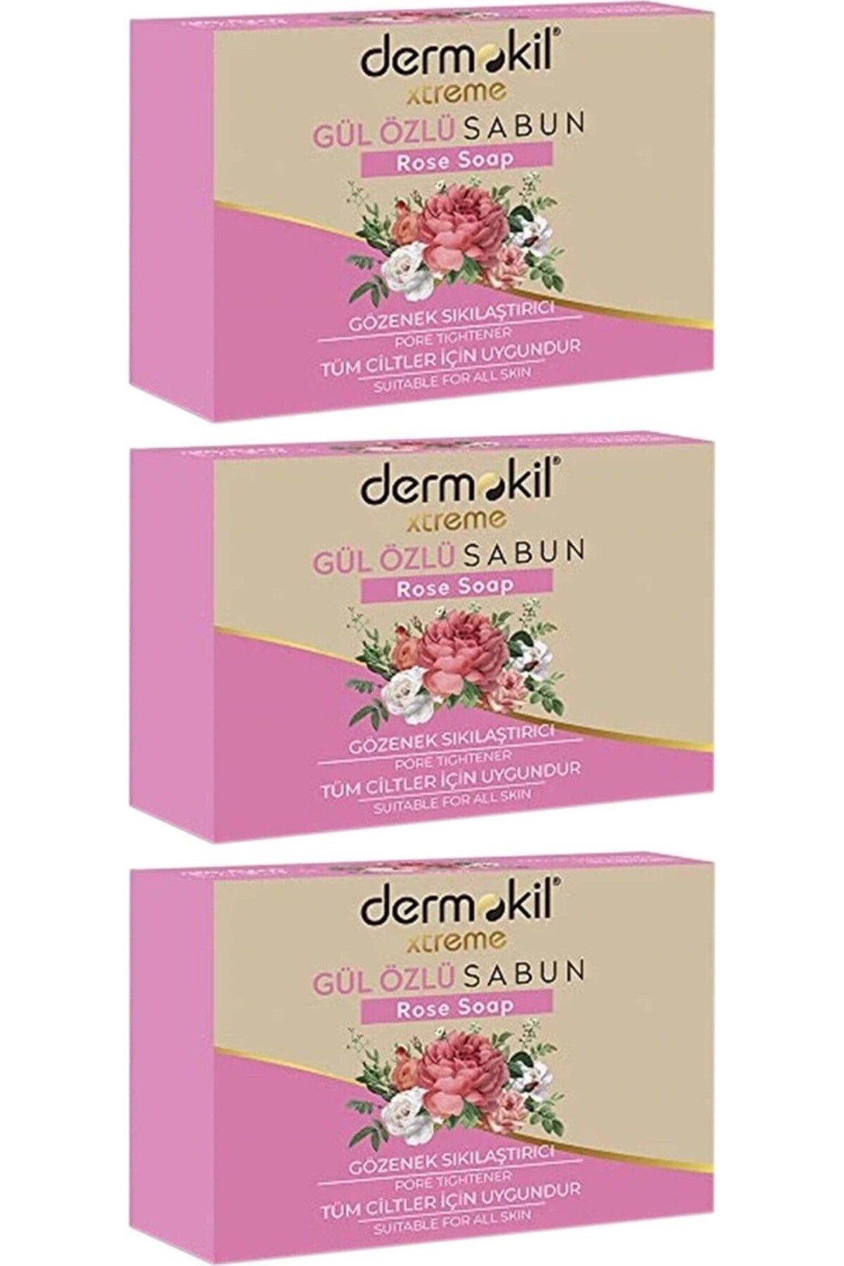 Dermokıl Sabun Gül Özlü 100GR 3'lü Paket