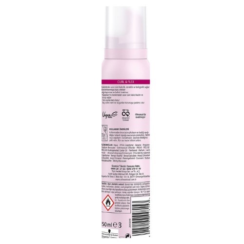 Taft Curl & Flex Köpük 150 Ml 1 Adet Şekillendirici Saç Köpüğü