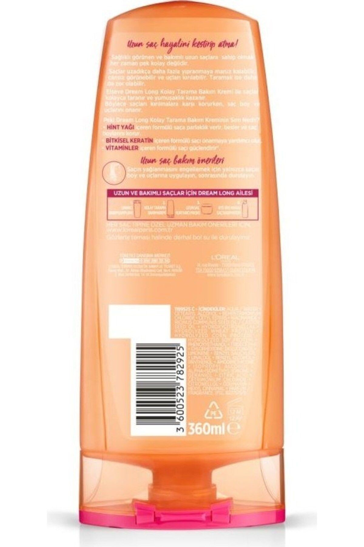 Dream Long Onarıcı Saç Bakım Kremi 360 ml 3'lü Set