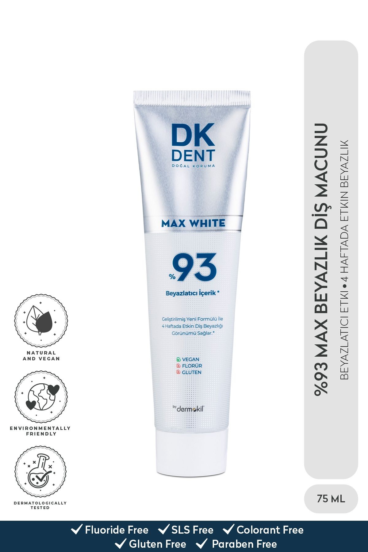 DK DENT %93 BEYAZLATICI İÇERİK DİŞ MACUNU 75 ML