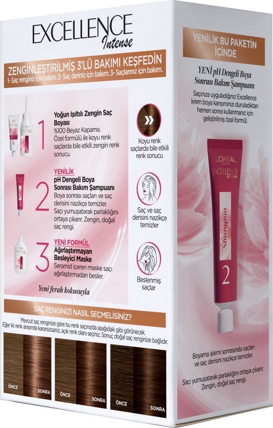 L'Oréal Paris Excellence Intense Saç Boyası - 6.32 Karamel Kahve