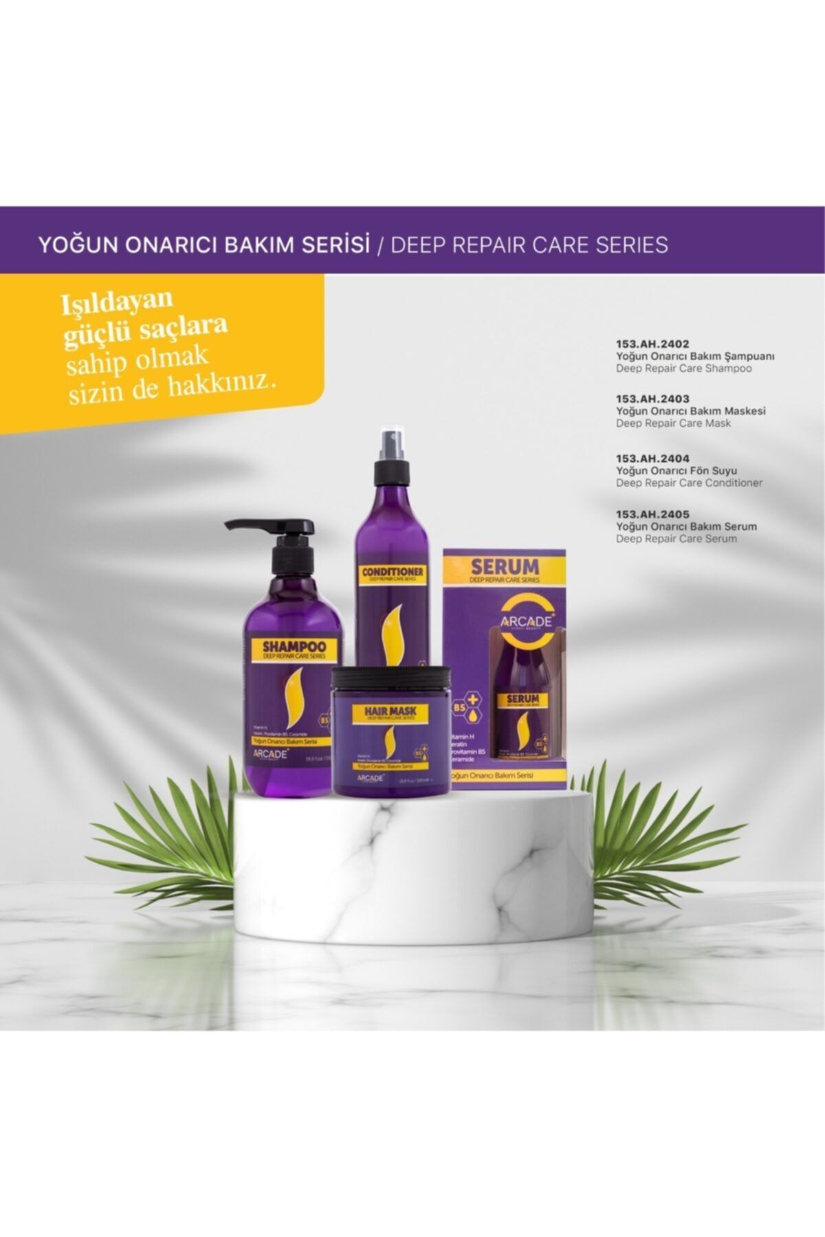 Yoğun Onarıcı Bakım Serisi ( Şampuan Maske Serum Fön Suyu)
