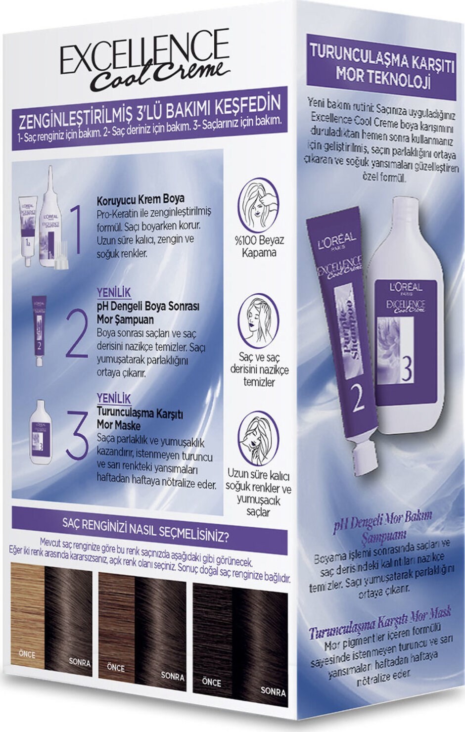 L’Oréal Paris Excellence Cool Creme Saç Boyası – 6.11 Ekstra Küllü Koyu Kumral