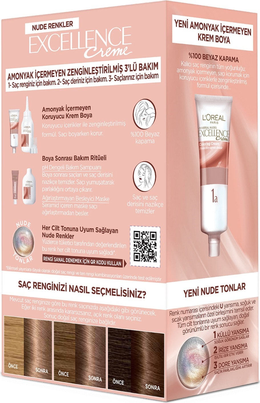 L'Oréal Paris L’oréal Paris Excellence Creme Nude Renkler Saç Boyası – 4u Nude Kahve