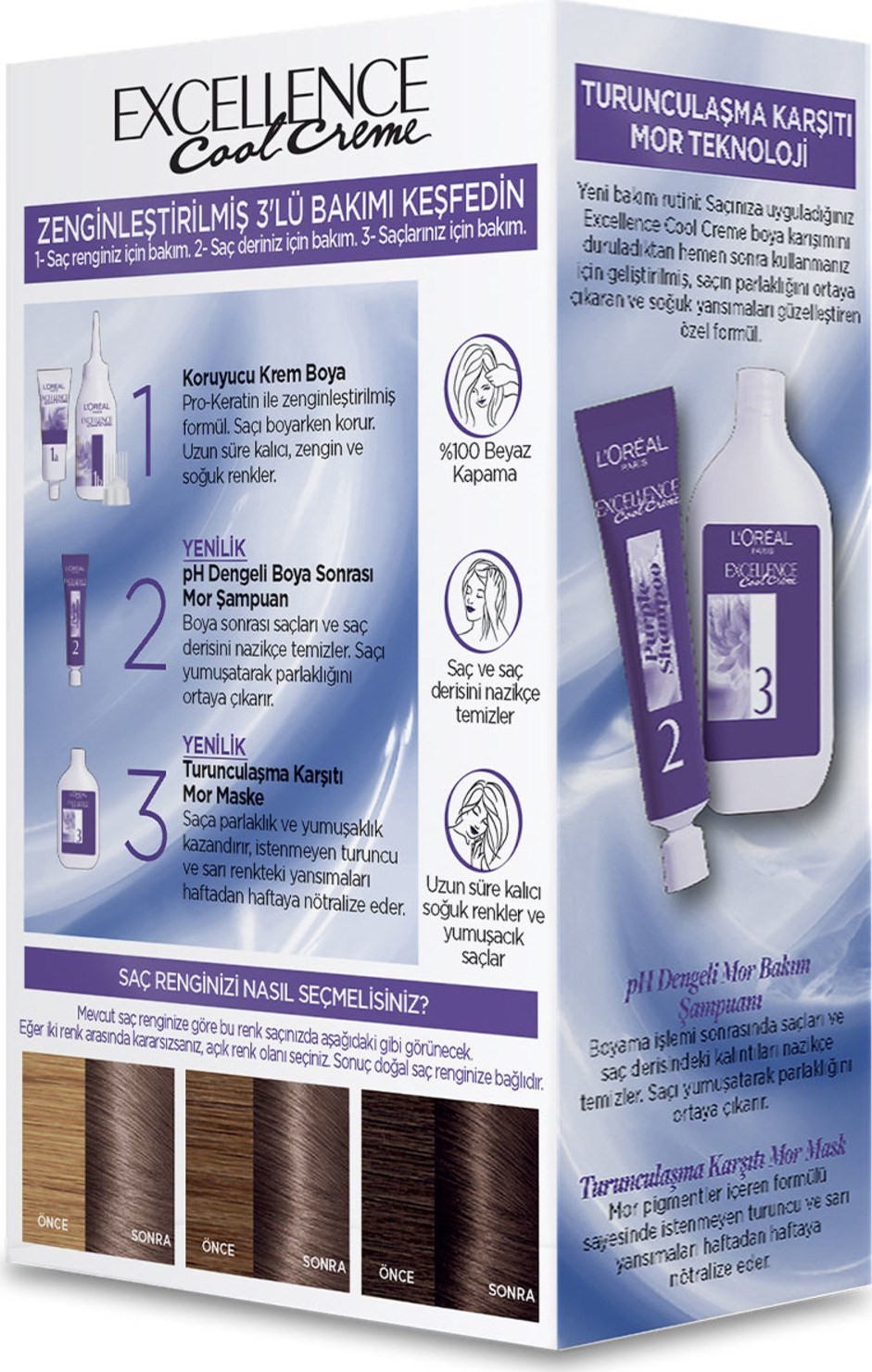 L’oréal Paris Excellence Cool Creme Saç Boyası – 7.11 Ekstra Küllü Kumral