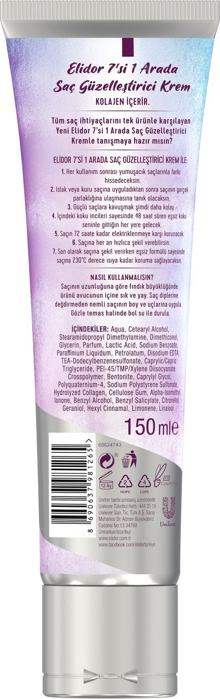 Elidor 7 Si 1 Arada Saç Güzelleştiren Bakım Kremi 150 ml X2