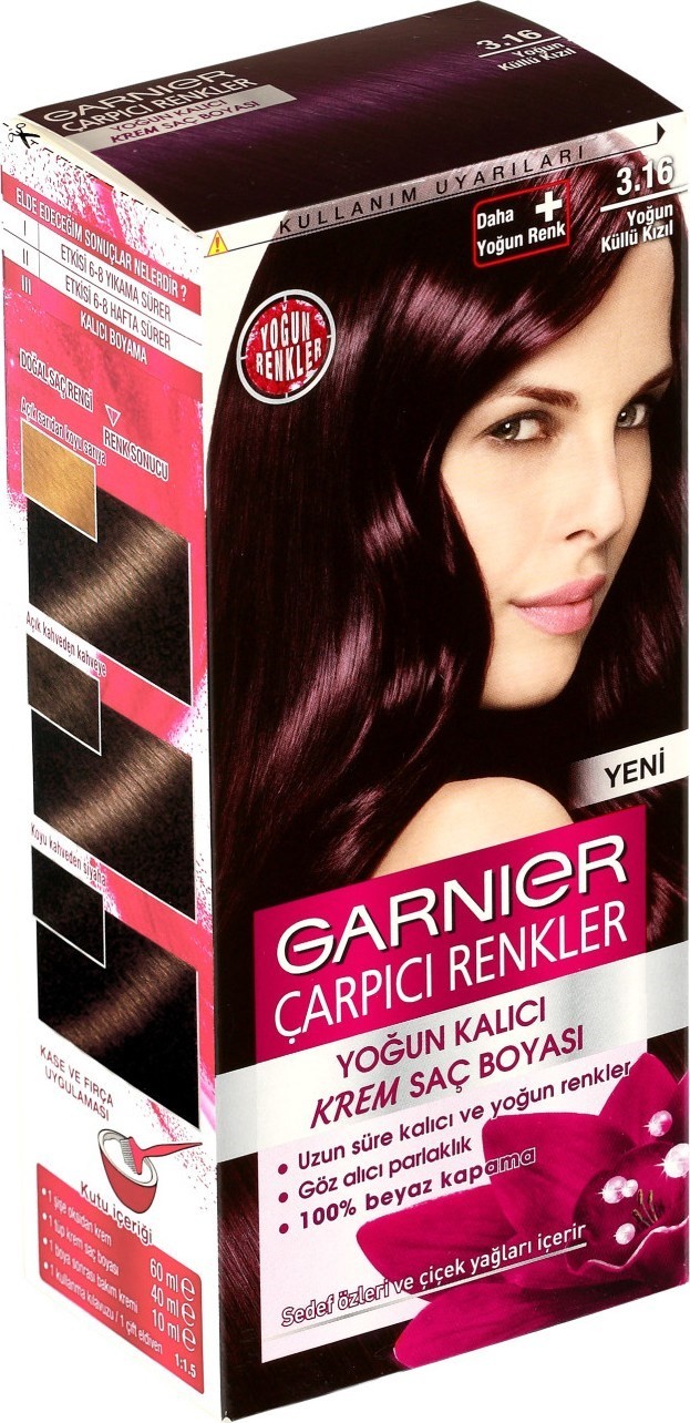Garnier Çarpıcı Renkler 3.16 Yoğun Küllü Kızıl